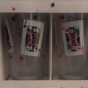 Playing Card Design Glass Set